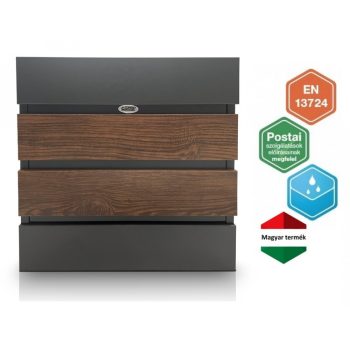 Trezor Postaláda Fence Design III. Fadekor Antracit-Dió