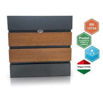   Trezor Postaláda Fence Design III. Fadekor Antracit-Arany tölgy